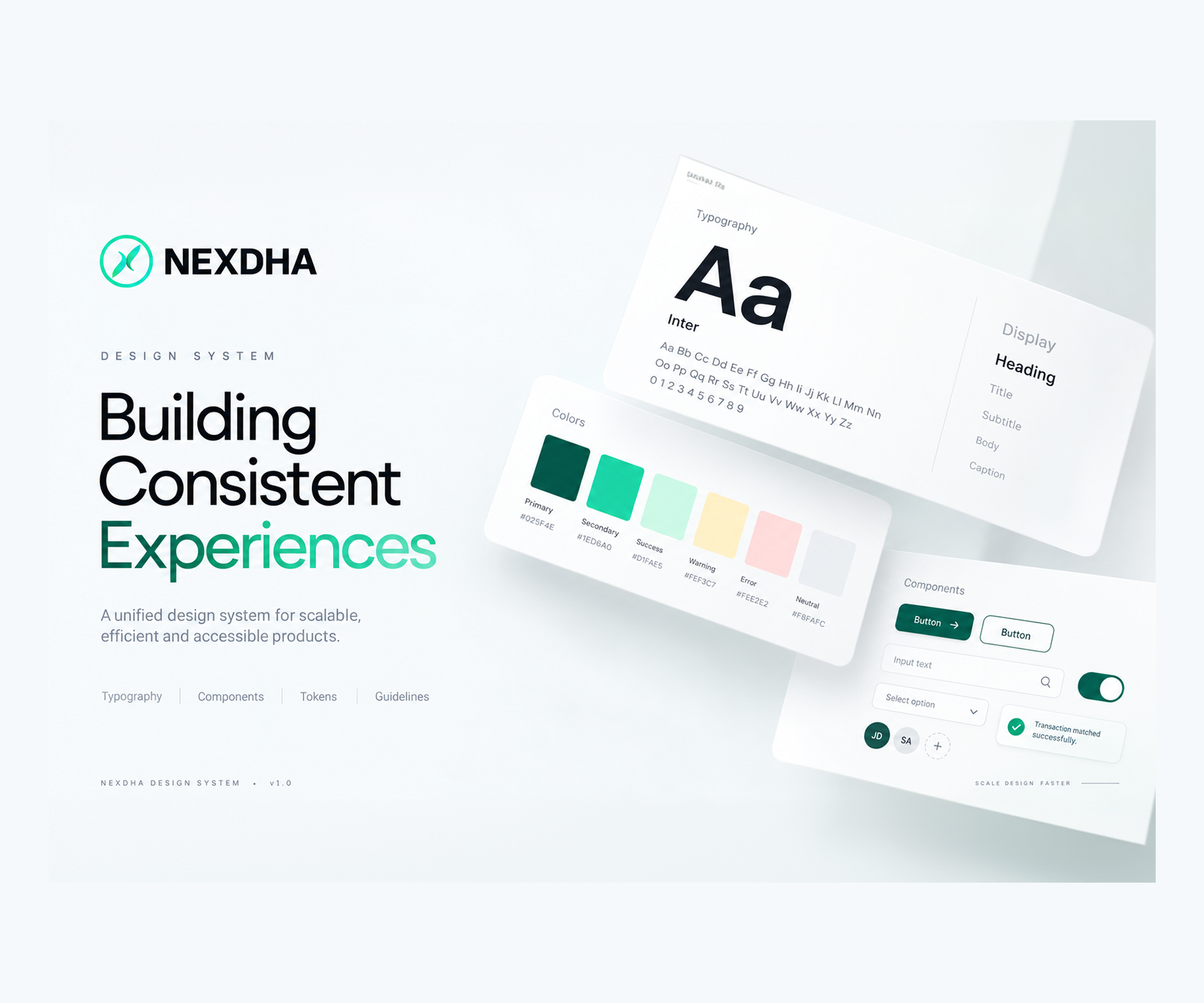 Nexdha payout management design system preview