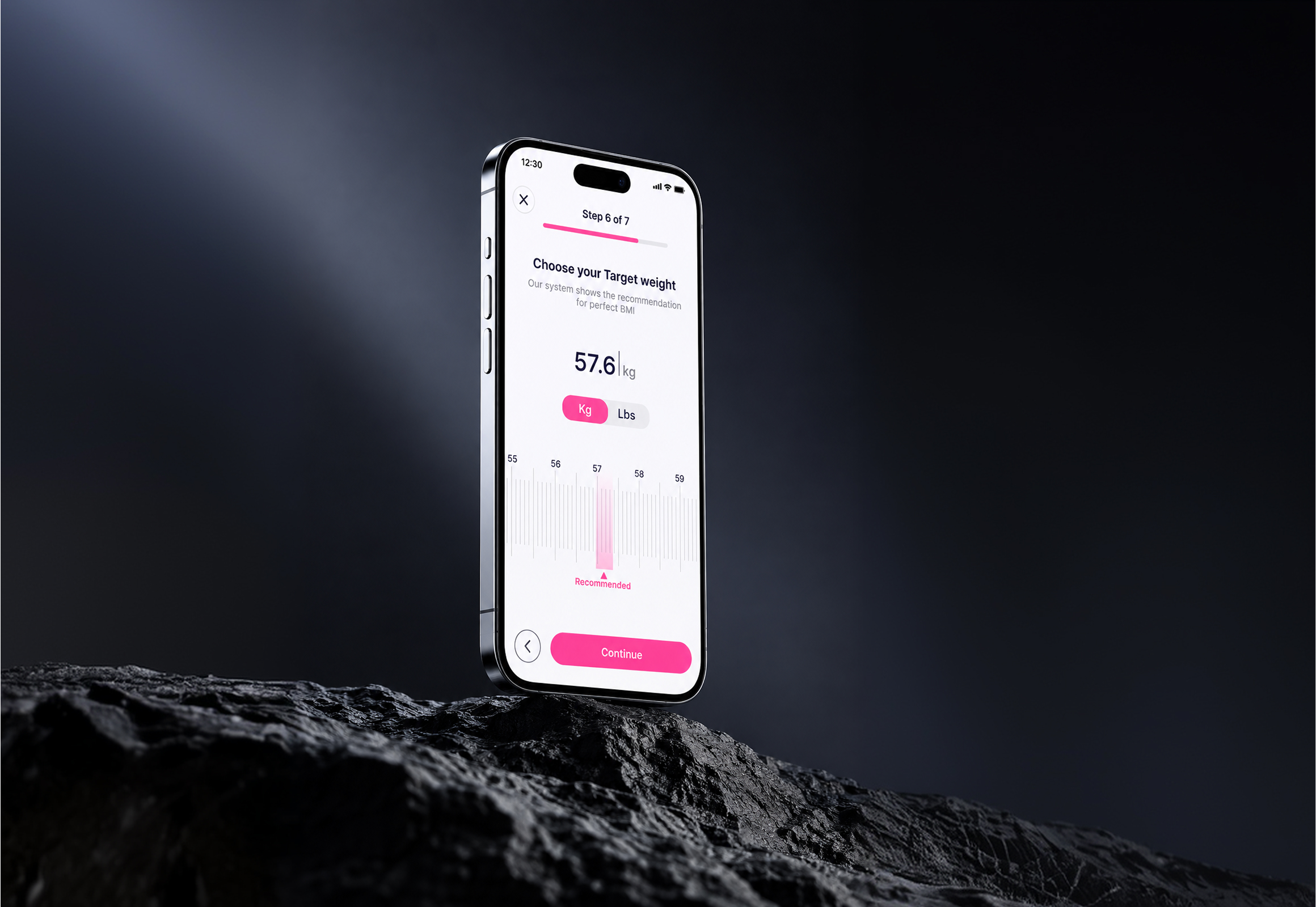Pink 360 onboarding screen